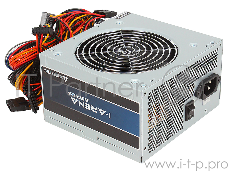Блок питания Chieftec 450W OEM (GPB-450S) {ATX 2.3, 80 PLUS, 80% эфф, Active PFC, 120mm fan,} Silver