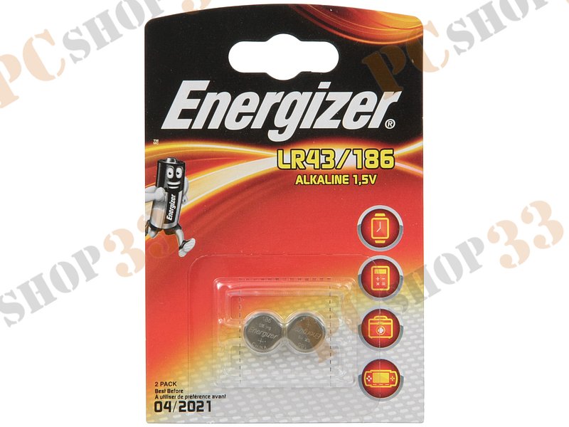 Батарейка Energizer LR43/186 1.5В LR43/AG12/LR1142 (2шт./уп.)