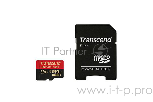 Карта памяти 32ГБ Transcend TS32GUSDHC10U1 microSD HC UHS-I + адаптер