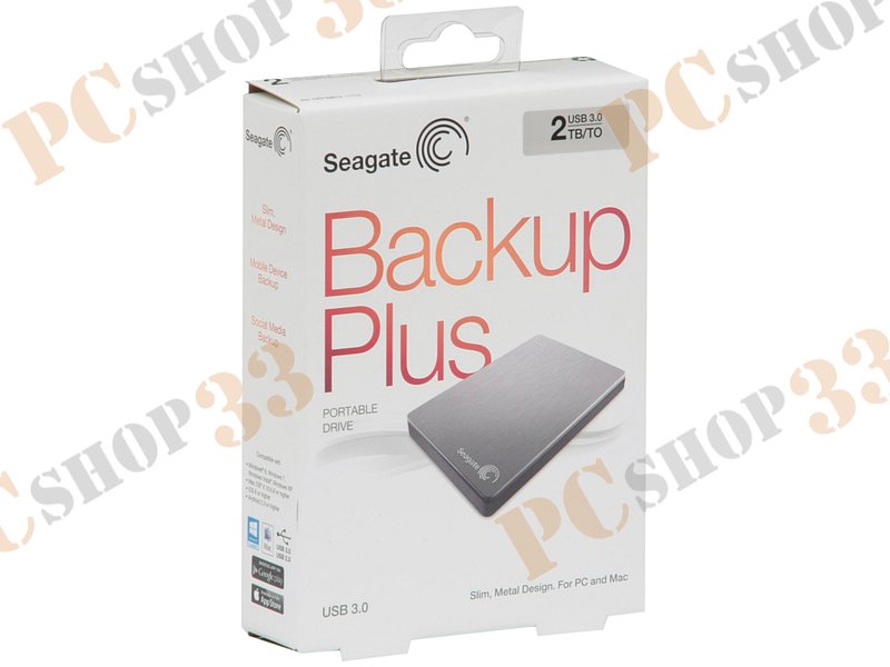Внешний жесткий диск 2000ГБ 2.5 Seagate Backup Plus Portable STDR2000201, серый (USB3.0)