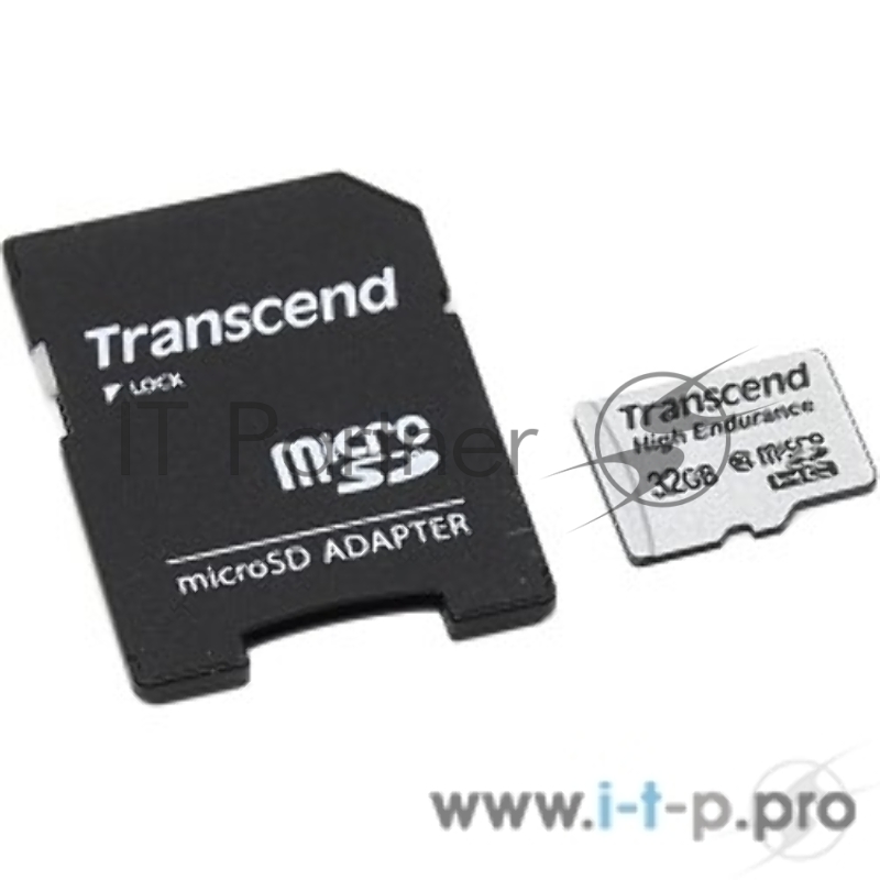 Карта памяти 32ГБ Transcend TS32GUSDHC10V microSD HC + адаптер
