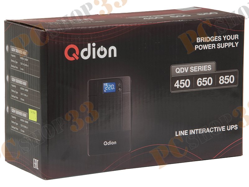 ИБП (UPS) 850ВА FSP Q-DION QDV 850, черный (USB)