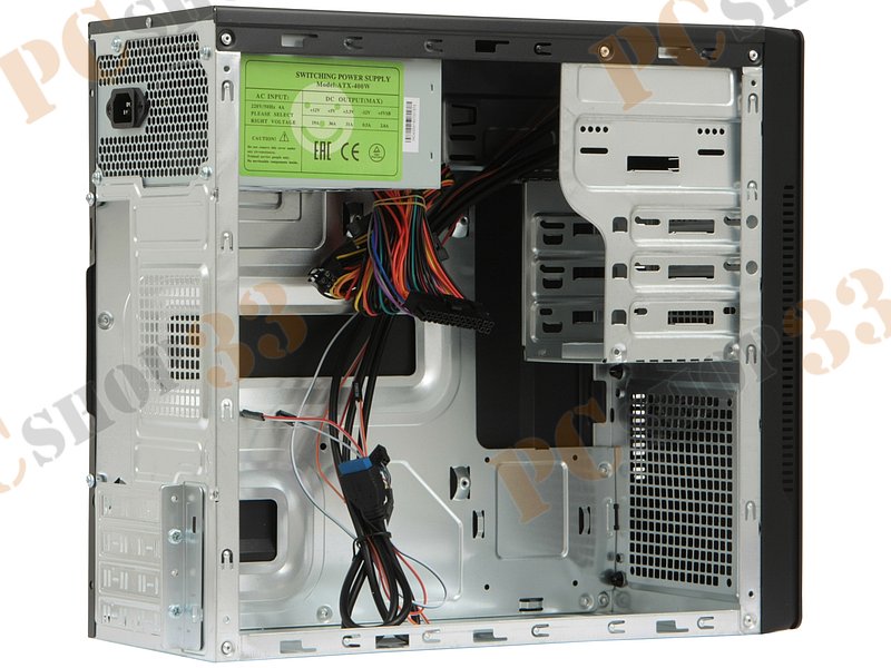 Корпус Minitower Delux MN322, mATX, черный (400Вт)