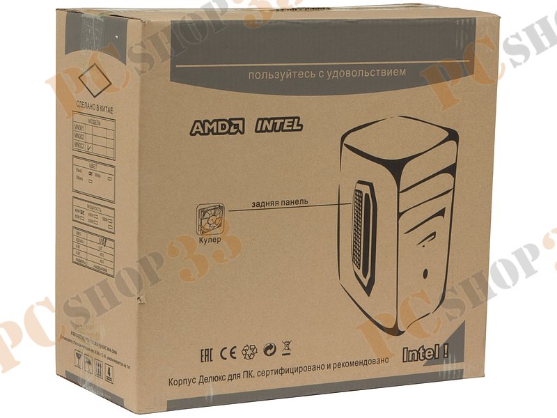 Корпус Minitower Delux MN322, mATX, черный (400Вт)