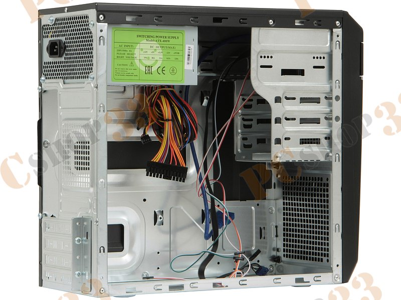 Корпус Minitower Delux MN301, mATX, черный (400Вт)