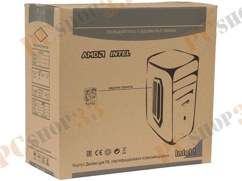 Корпус Minitower Delux MN301, mATX, черный (400Вт)