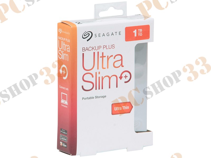 Внешний жесткий диск 1000ГБ 2.5 Seagate Backup Plus Ultra Slim Portable STEH1000200, серебр. (USB3.0)