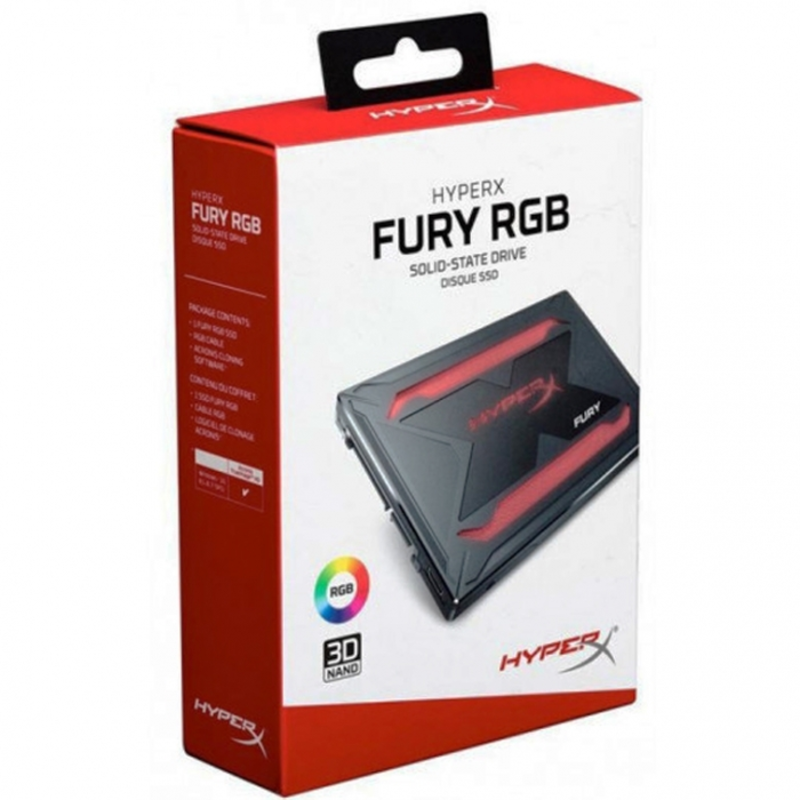 SSD диск 480ГБ 2.5 Kingston HyperX FURY RGB SHFR200/480G (SATA III)