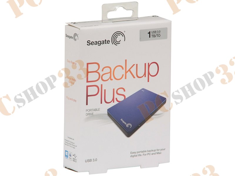 Внешний жесткий диск 1000ГБ 2.5 Seagate Backup Plus Portable STDR1000202, сине-черный (USB3.0)