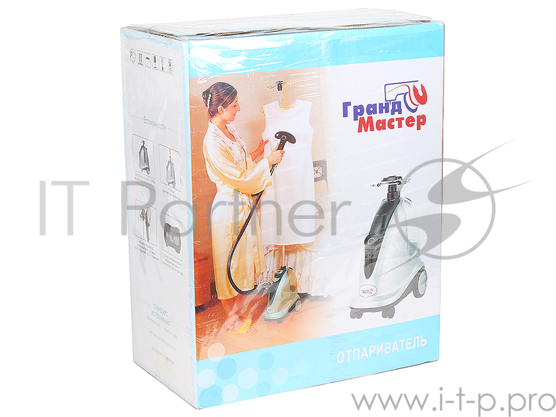 Отпариватель Grand Master GM-S18 1800Вт, объем бака 3,2л, пр-сть пара: 40 гр/мин, серебристый