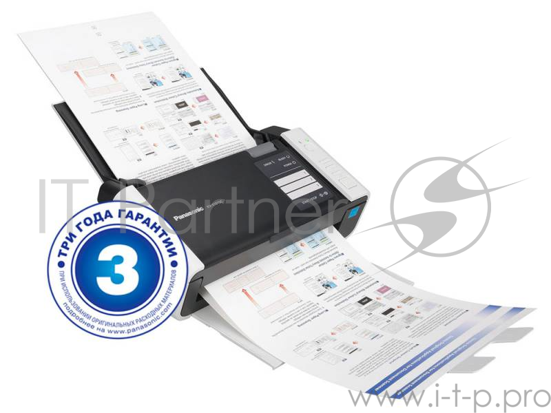 Сканер Panasonic KV-S1015C-X A4, 600x600dpi, с автоподатч., бело-черный (USB2.0)