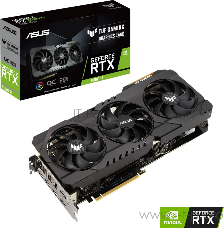 Видеокарта Asus PCI-E 4.0 TUF-RTX3080TI-O12G-GAMING NVIDIA GeForce RTX 3080TI 12288Mb 384 GDDR6X 1440/19000/HDMIx2/DPx3/HDCP Ret