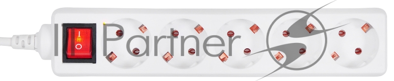 Сетевой фильтр Buro 500ZP-3 3м (5 розеток) белый (коробка)