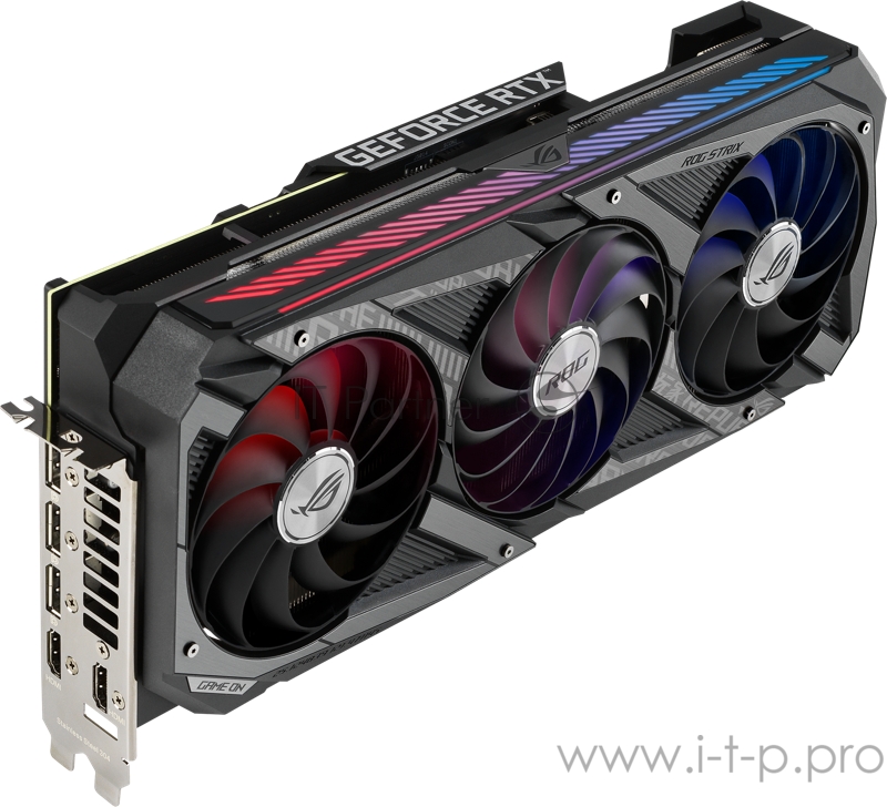 Видеокарта Asus PCI-E 4.0 ROG-STRIX-RTX3080TI-O12G-GAMING NVIDIA GeForce RTX 3080TI 12288Mb 384 GDDR6X 1440/19000/HDMIx2/DPx3/HDCP Ret