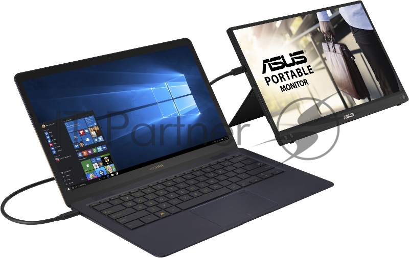 Монитор LCD 15.6” MB16ACV ASUS ZenScreen MB16ACV portable USB Monitor, 15.6”, FHD (1920x1080), IPS, 16:9, 250cd/㎡, 800:1, 5ms(GTG), 60Hz, USB-Cx1, Flicker Free, Blue Light Filter, Anti-glare surface, Antibacterial treatment, compatible with USB Type-