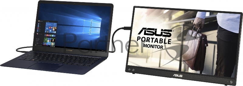 Монитор LCD 15.6” MB16ACV ASUS ZenScreen MB16ACV portable USB Monitor, 15.6”, FHD (1920x1080), IPS, 16:9, 250cd/㎡, 800:1, 5ms(GTG), 60Hz, USB-Cx1, Flicker Free, Blue Light Filter, Anti-glare surface, Antibacterial treatment, compatible with USB Type-