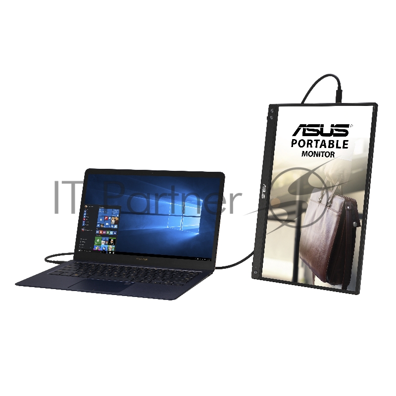Монитор LCD 15.6” MB16ACV ASUS ZenScreen MB16ACV portable USB Monitor, 15.6”, FHD (1920x1080), IPS, 16:9, 250cd/㎡, 800:1, 5ms(GTG), 60Hz, USB-Cx1, Flicker Free, Blue Light Filter, Anti-glare surface, Antibacterial treatment, compatible with USB Type-