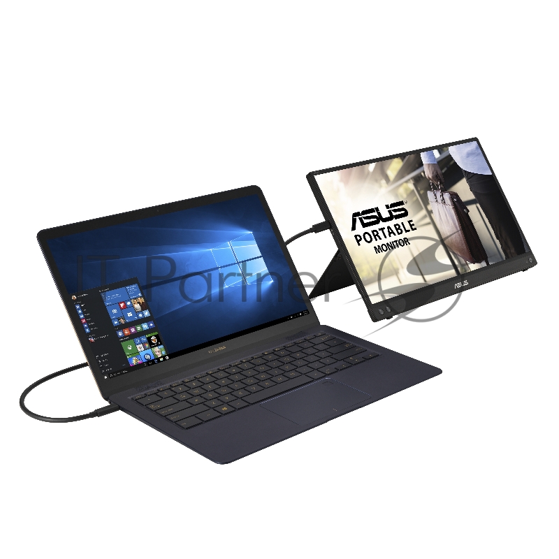 Монитор LCD 15.6” MB16ACV ASUS ZenScreen MB16ACV portable USB Monitor, 15.6”, FHD (1920x1080), IPS, 16:9, 250cd/㎡, 800:1, 5ms(GTG), 60Hz, USB-Cx1, Flicker Free, Blue Light Filter, Anti-glare surface, Antibacterial treatment, compatible with USB Type-