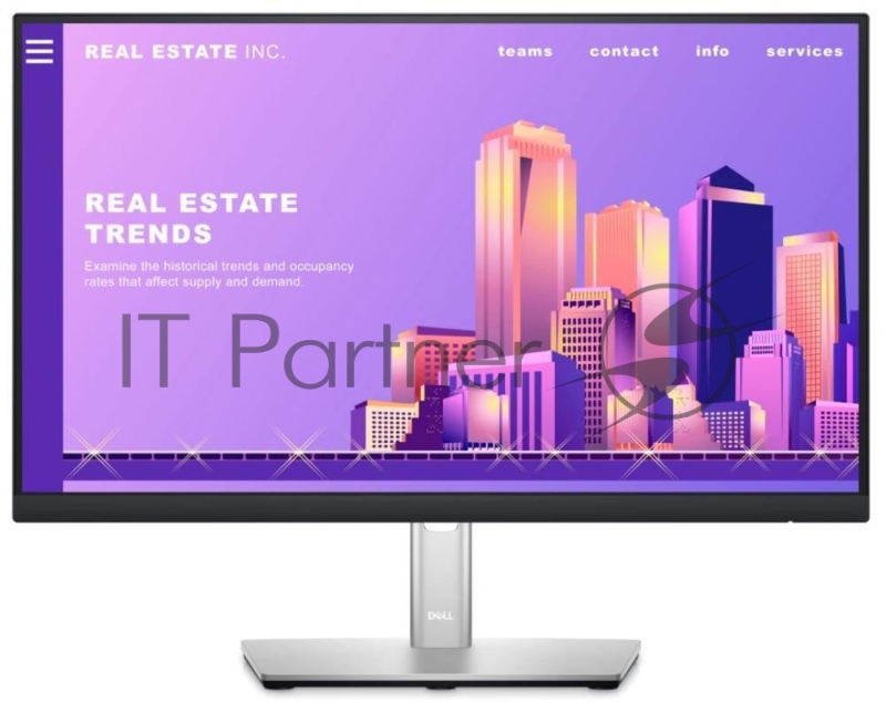 Монитор DELL Professional P2222H DELL P2222H 21.5, IPS, 1920x1080, 5ms, 250cd/m2, 1000:1, HAS, Tilt, Pivot, VGA, HDMI, DP, 5xUSB 3.2, Black,3 Y