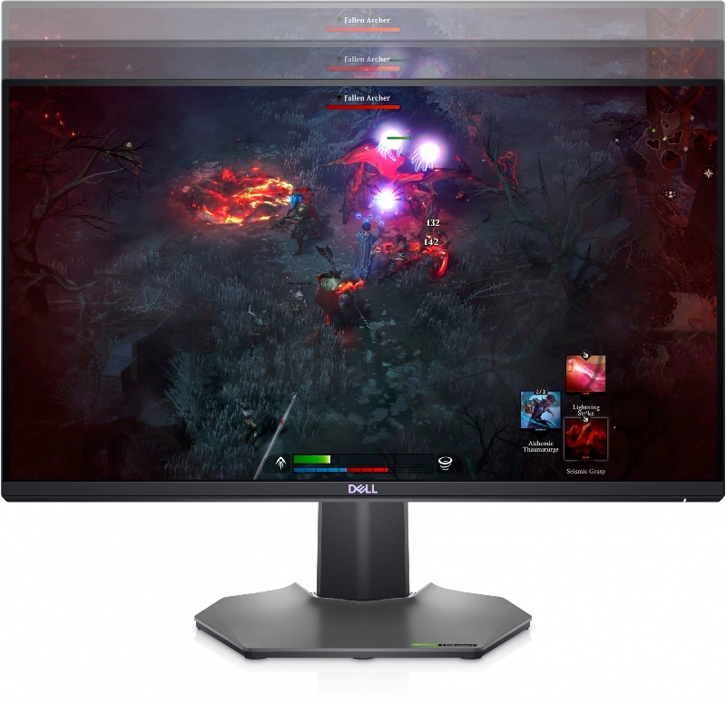 Монитор DELL S2522HG DELL S2522HG 24.5, FIPS, 1920x1080 at 240Hz, 1ms, 400cd/m2, 1000:1, 2*HDMI,DP, Headphone line-out, G-Sync,FreeSync,HAS,Dark grey,3Y
