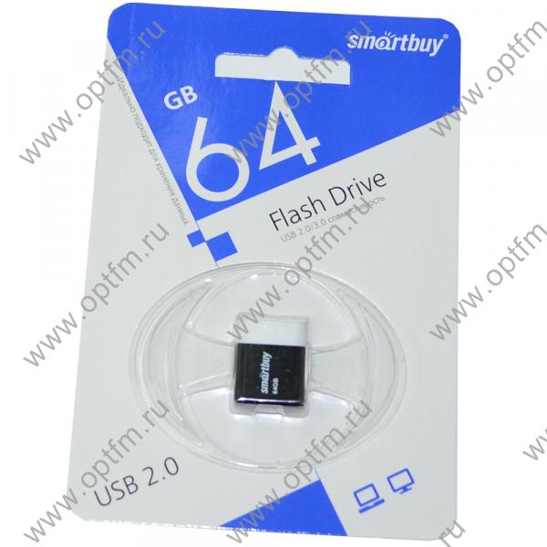64GB USB 2.0 Flash Drive SmartBuy Lara черный (SB64GBLARA-K)