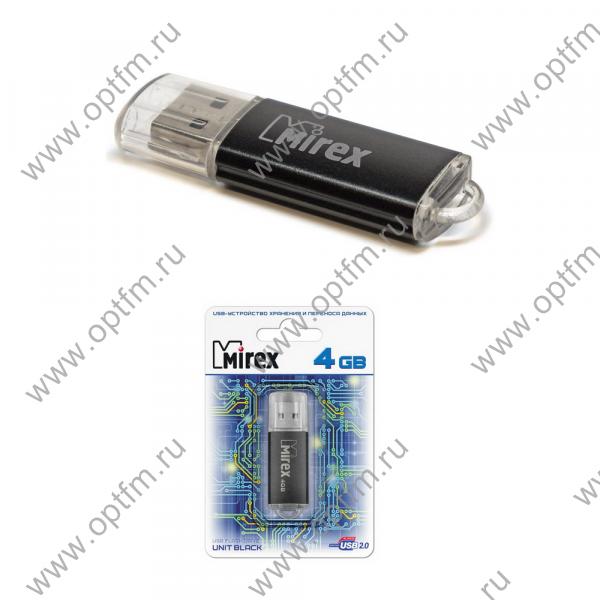 4GB USB 2.0 Flash Drive Mirex UNIT черный (FMUUND04)