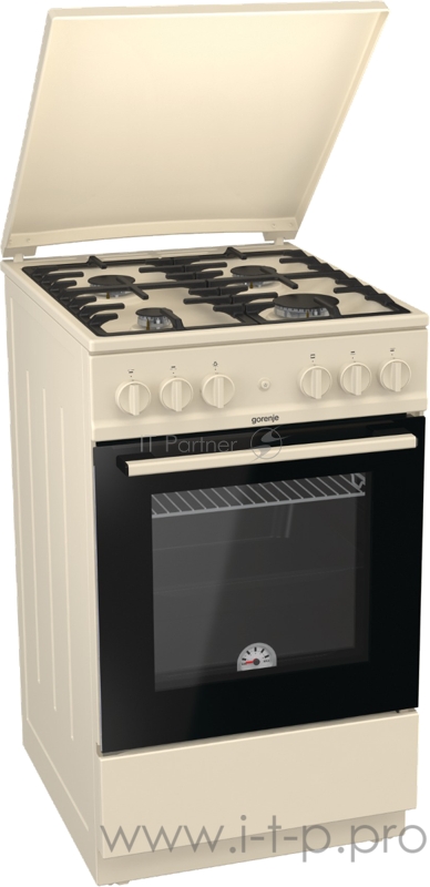 Газовая плита GORENJE GN5112BEF электроподжиг, газовая духовка, бежевый