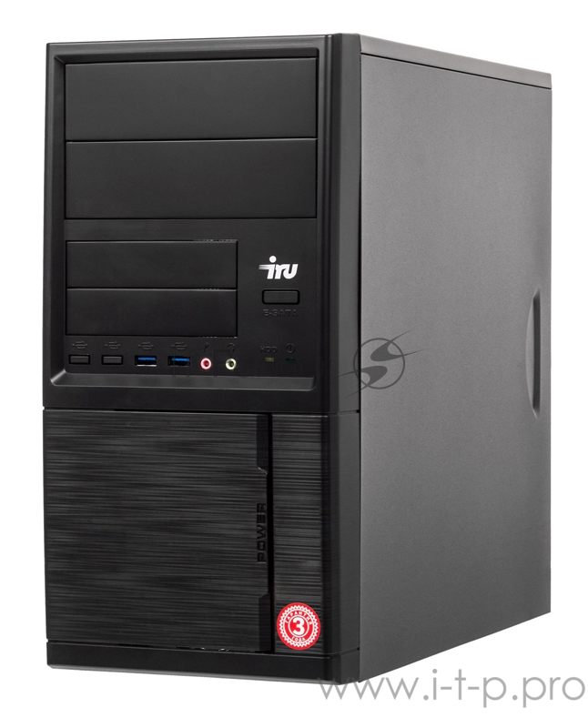 ПК IRU Office 615 MT i5 10400 (2.9)/16Gb/SSD240Gb/UHDG 630/Windows 10 Professional 64/GbitEth/400W/черный