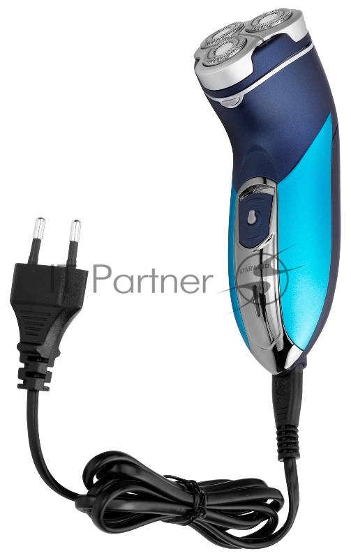 Бритва роторная Starwind SSH 1525 реж.эл.:3 питан.:аккум. голубой/черный