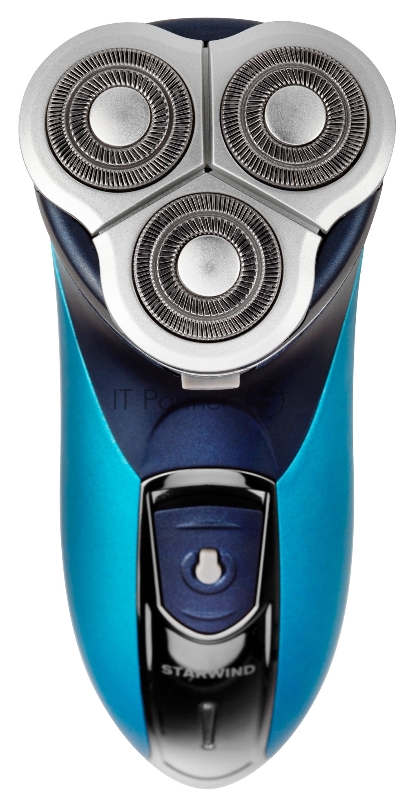 Бритва роторная Starwind SSH 1525 реж.эл.:3 питан.:аккум. голубой/черный