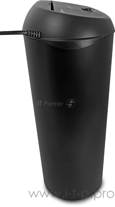 Уничтожитель документов ГЕЛЕОС УМ24-4 Уничтожитель документов ГЕЛЕОС УМ24-4, DIN P-4 (4 ур-нь секр.), фрагмент 3,9х38мм, 17 лист (70г/м2), CD/пл.карты/скрепки/скобы, 24 литра