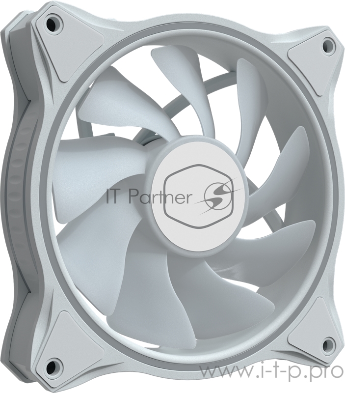 Кулера для корпуса 1 Ватт Cooler Master MASTERFAN MF120 HALO WHITE EDITION, 120mm, 4-Pin (PWM), ARGB