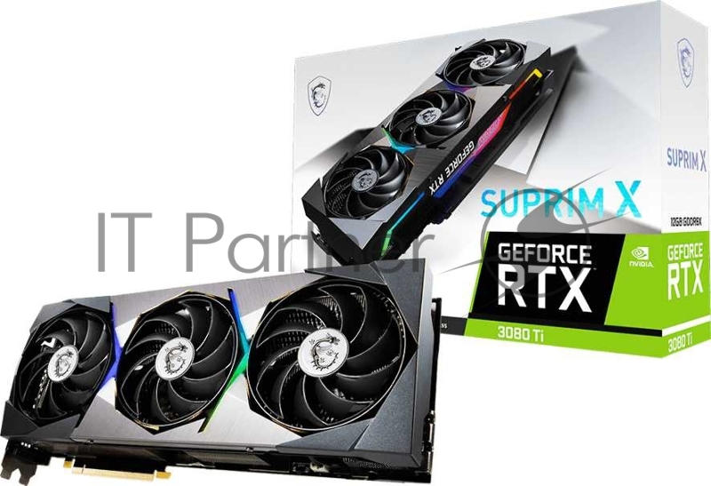 Видеокарта MSI PCI-E 4.0 RTX 3080 Ti SUPRIM X 12G NVIDIA GeForce RTX 3080TI 12288Mb 384 GDDR6X 1830/19000/HDMIx1/DPx3/HDCP Ret