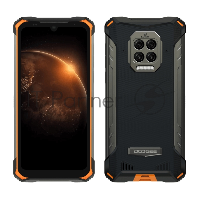 Смартфон Doogee Doogee S86 Fire Orange, 6.1 19.5:9 720 x 1560 пикселей, 4 x Cortex - A53 2.0 ГГц+4 x Cortex -A73 2.0 ГГЦ, 8 Core, 6GB RAM, 128GB, up to 256GB flash, 16 МП+8МП+ 2 МП + 2 МП/8Mpix, 2 Sim, 2G, 3G, LTE, BT v5.0, Wi-Fi, NFC, GPS, Type-C, 8