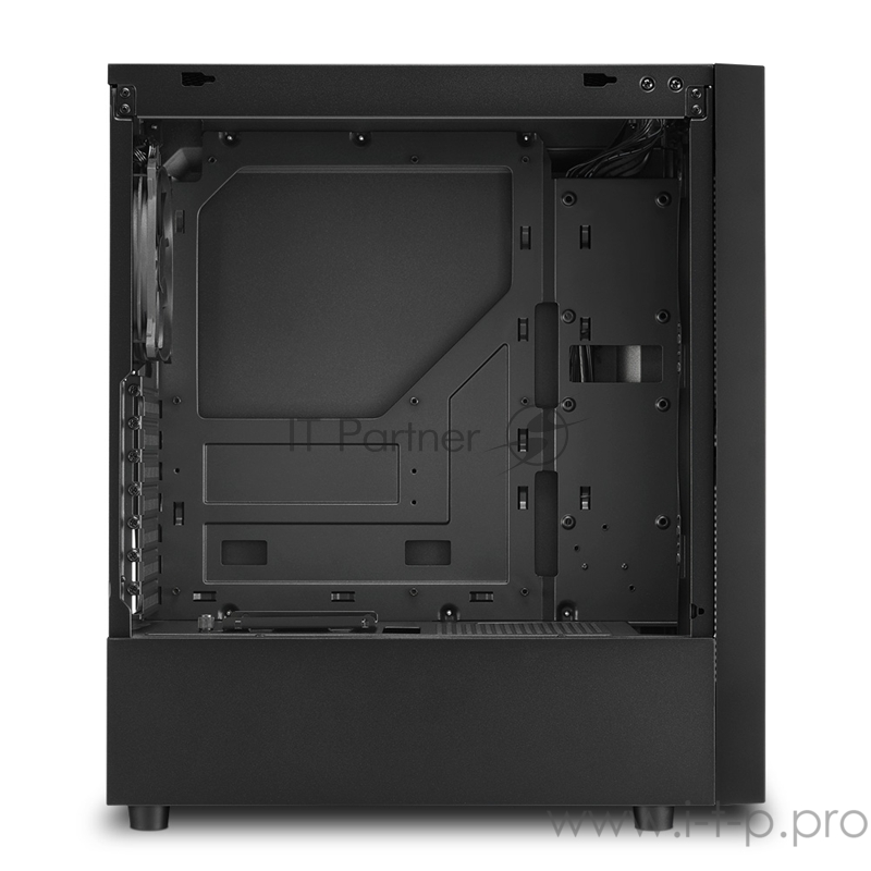 Sharkoon SLIDER RGB led Игровой корпус чёрный (ATX, закалённое стекло, fan 1x120 мм, 2xUSB 3.0, 1xUSB 2.0,audio)