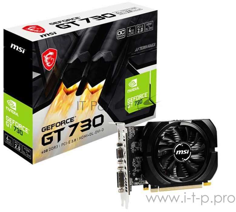 Видеокарта MSI PCI-E N730K-4GD3/OCV1 NVIDIA GeForce GT 730 4096Mb 64 GDDR3 1006/1800 DVIx1/HDMIx1/CRTx1/HDCP Ret