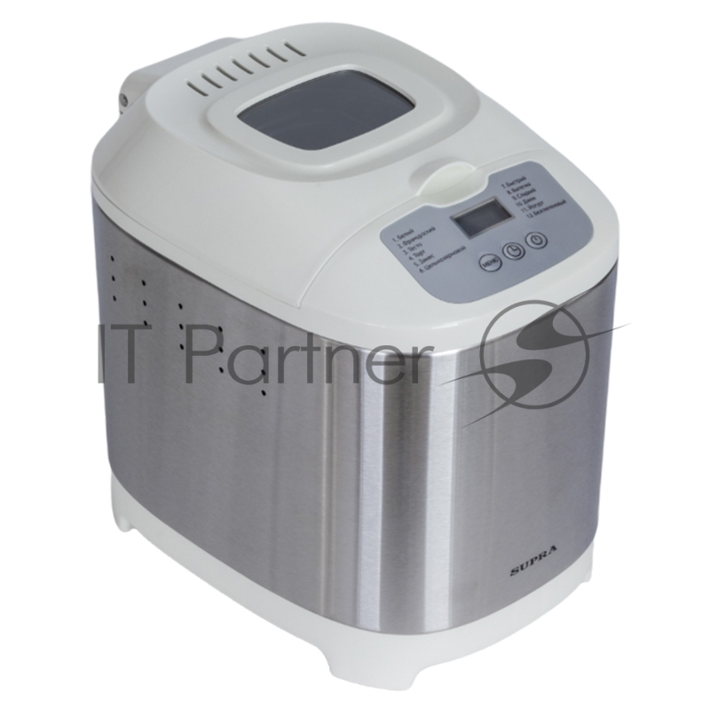 Хлебопечь SUPRA BMS-220 (Хлебопечь. Размер выпечки 750 г. Антипригарное внутреннее покрытиеПрограммируемый таймер с ЖК дисплеем . Отсрочка запуска до 13 часов12 режимов автоприготовления. Автоотключение. 3 варианта выбора цвета корочки хлеба.)