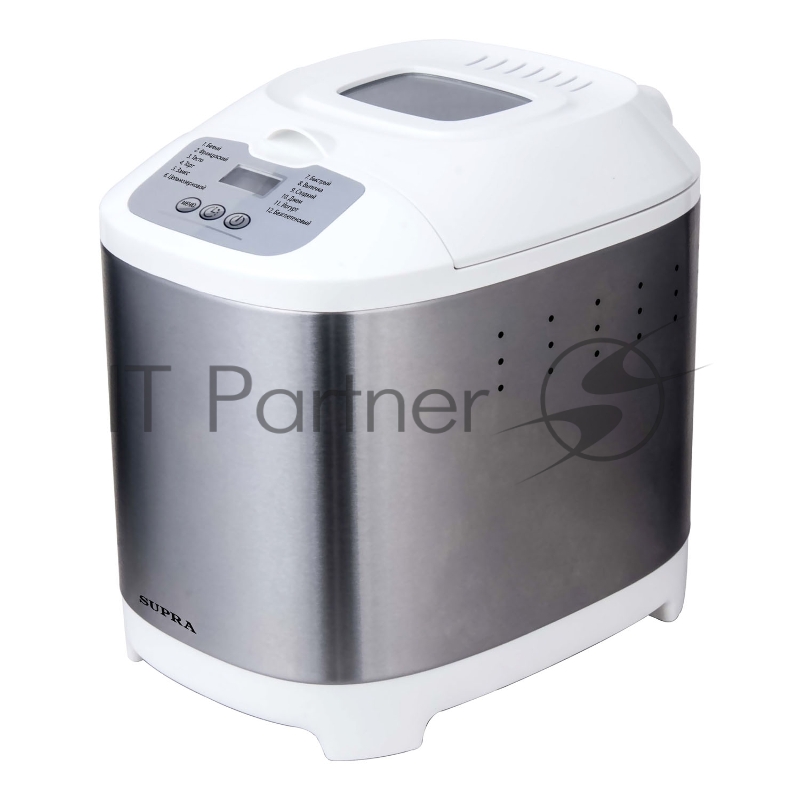 Хлебопечь SUPRA BMS-220 (Хлебопечь. Размер выпечки 750 г. Антипригарное внутреннее покрытиеПрограммируемый таймер с ЖК дисплеем . Отсрочка запуска до 13 часов12 режимов автоприготовления. Автоотключение. 3 варианта выбора цвета корочки хлеба.)