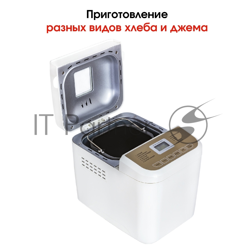 Хлебопечь SUPRA BMS-210 (Хлебопечь. Размер выпечки 500 г. Антипригарное внутреннее покрытиеПрограммируемый таймер с ЖК дисплеем . Отсрочка запуска до 13 часов12 режимов автоприготовления. Автоотключение. 3 варианта выбора цвета корочки хлеба.)