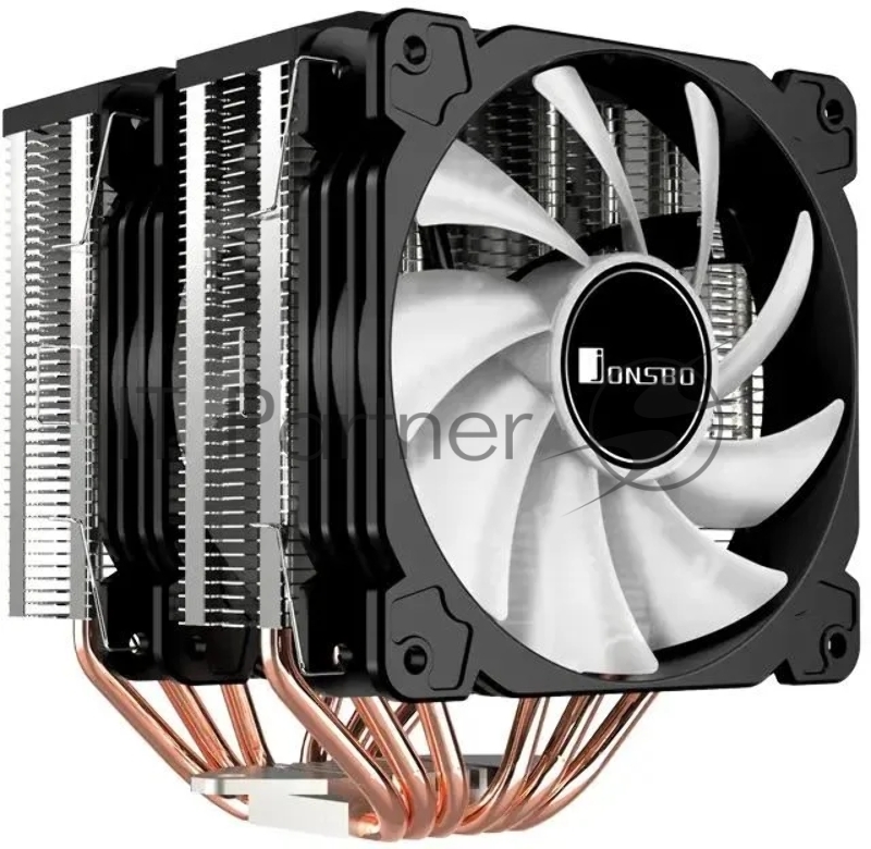 Кулер JONSBO CR-2100 LGA1366/115X/775/AM4/AM3/3+/AM TDP 200W, PWM, 2 х 120mm Dynamic Multi-Color LED Fan, 6 тепловых трубок, 4-pin) Retail