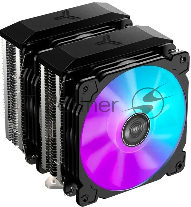 Кулер JONSBO CR-2100 LGA1366/115X/775/AM4/AM3/3+/AM TDP 200W, PWM, 2 х 120mm Dynamic Multi-Color LED Fan, 6 тепловых трубок, 4-pin) Retail