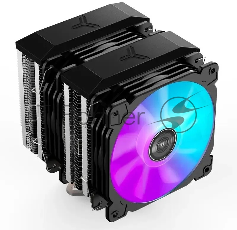 Кулер JONSBO CR-2100 LGA1366/115X/775/AM4/AM3/3+/AM TDP 200W, PWM, 2 х 120mm Dynamic Multi-Color LED Fan, 6 тепловых трубок, 4-pin) Retail