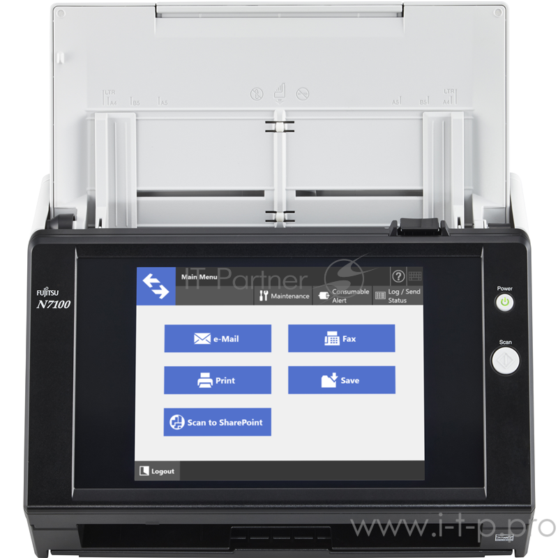Сканер Fujitsu ScanSnap N7100 A4, 600x600dpi, с автоподатч., черный (LAN)