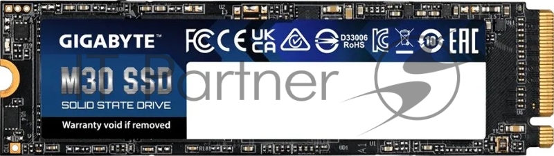 Накопитель SSD M.2 2280 1TB Gigabyte M30 Client SSD GP-GM301TB-G PCIe Gen3x4 with NVMe, 3500/3000, IOPS 308/332K, MTBF 2M, 3D TLC, 2048MB, 650TBW, 0,36DWPD, RTL