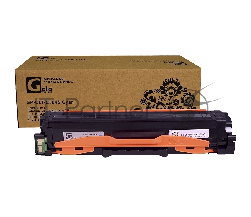 Картридж GP-CLT-C504S для принтеров Samsung CLP-415/CLX-4195/CLX-4195FW/Xp Sl-C1810/Sl-C1860/CLP-415N/CLP Cyan 1800 копий GalaPrint