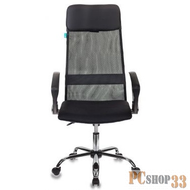 Кресло руководителя Бюрократ KB-6SL/B/TW-11 черный TW-01 TW-11 сетка крестовина хром