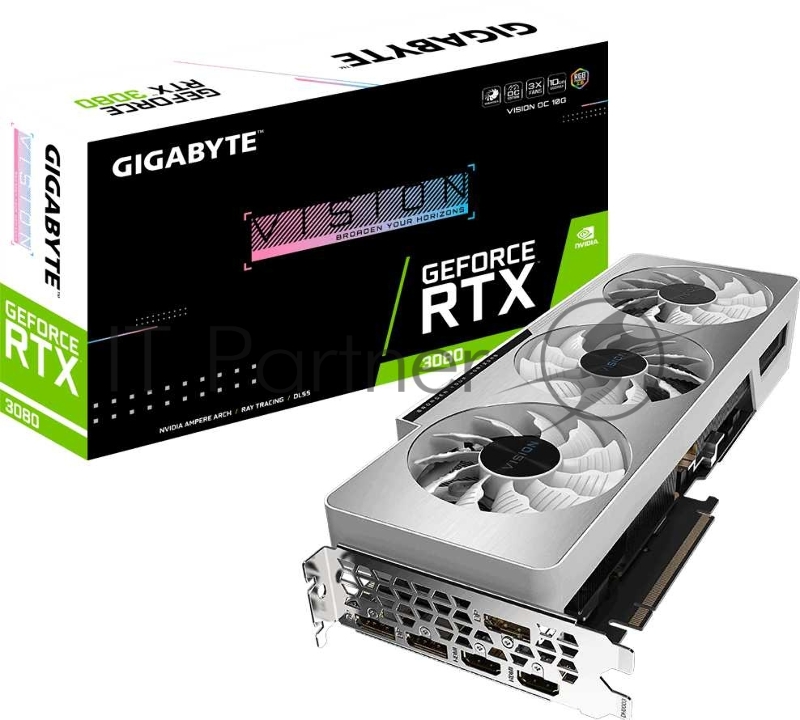 Видеокарта PCIE16 RTX3080 10GB GDDR6X N3080VISION OC-10GD GIGABYTE