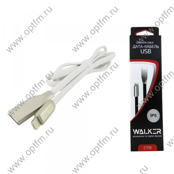 Кабель USB - Apple 8pin/lightning WALKER C710 (iOS11) плоский белый