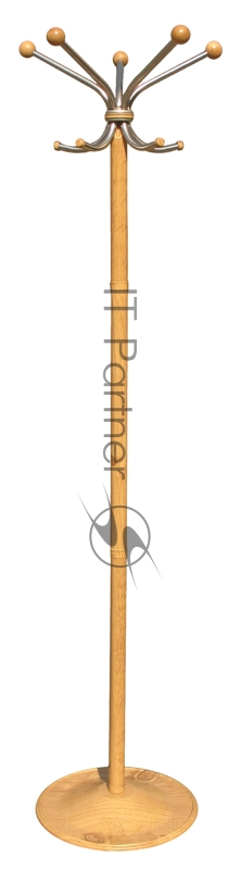 Вешалка напольная Бюрократ Титан Д ТИТАН Д/BEECH бук основание круг наконечники бук крючки двойные для верхней одежды метал. (упак.:1шт)
