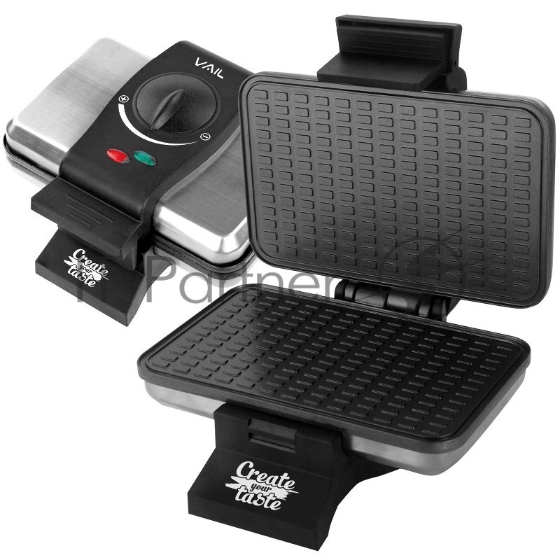 Вафельница VAIL VL-5252 мощность 1000 Вт прямоугольная 220*137 мм